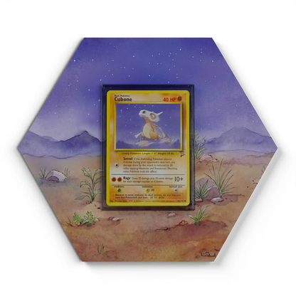 70 Cubone  Pokémon Card Artwork Hexagon Display