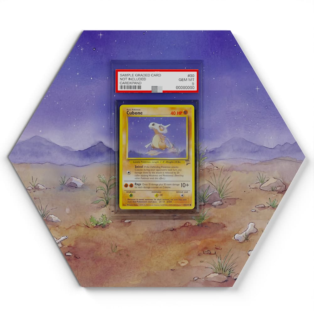 70 Cubone  Pokémon Card Artwork Hexagon Display