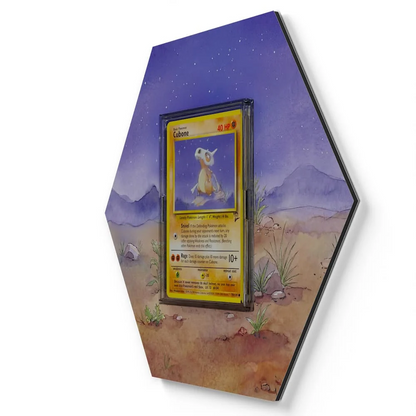 70 Cubone  Pokémon Card Artwork Hexagon Display
