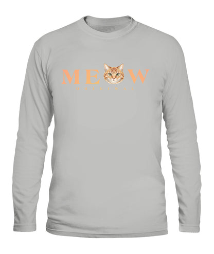 Personalized Meow Cat Photo Printed Graphic Sweatshirt T-Shirt