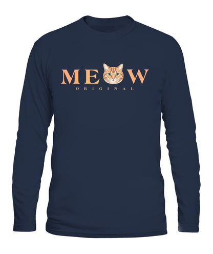 Personalized Meow Cat Photo Printed Graphic Sweatshirt T-Shirt