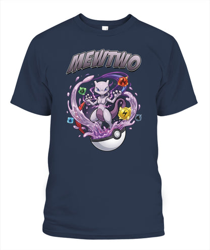 PKM Mewtwo Printed Graphic Sweatshirt T-Shirt