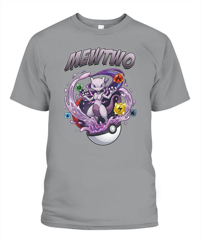 PKM Mewtwo Printed Graphic Sweatshirt T-Shirt