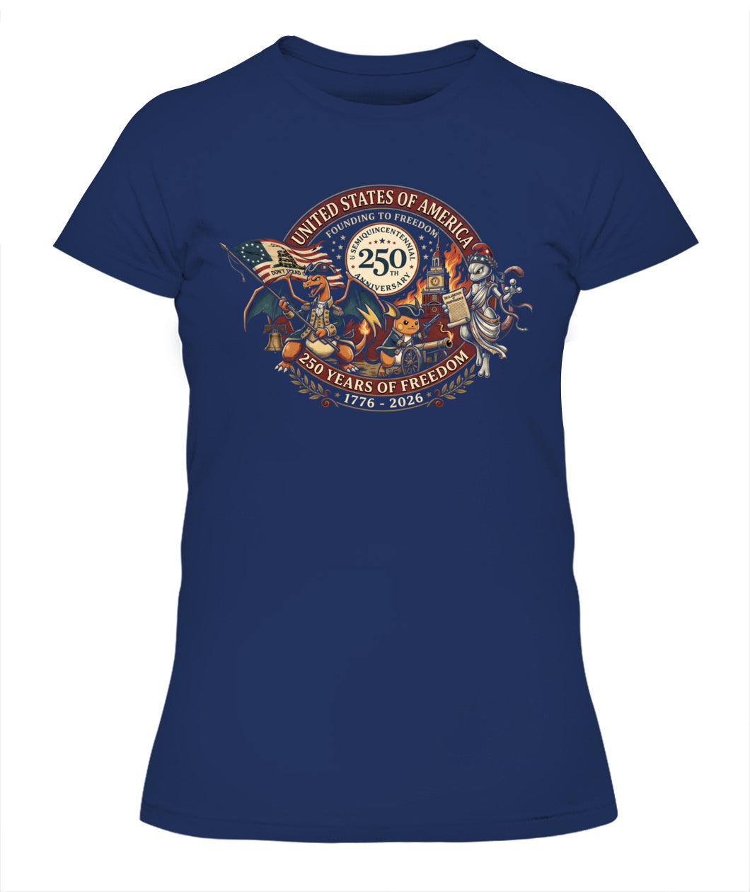 PKM Founding To Freedom 250 Years Of Freedom Graphic Apparel