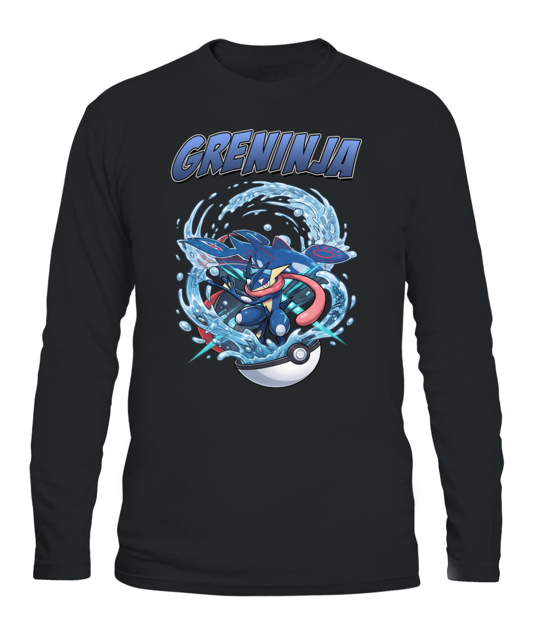 PKM Greninja Printed Graphic Sweatshirt T-Shirt