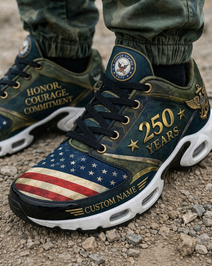 Custom U.S. Navy 250th Anniversary USA Printed Sneakers