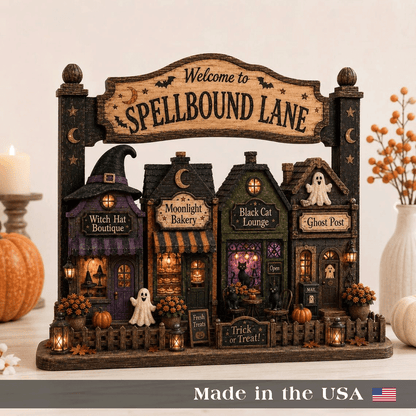 Personalized Halloween Haunted House Custom Title 3-Layer Wooden Block