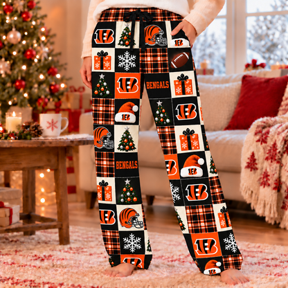 Personalized Custom Football Team Christmas Lounge Pants