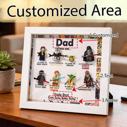 Personalized Star Wars Minifigure Frame Best Gift for Dad,Father's Day Gift