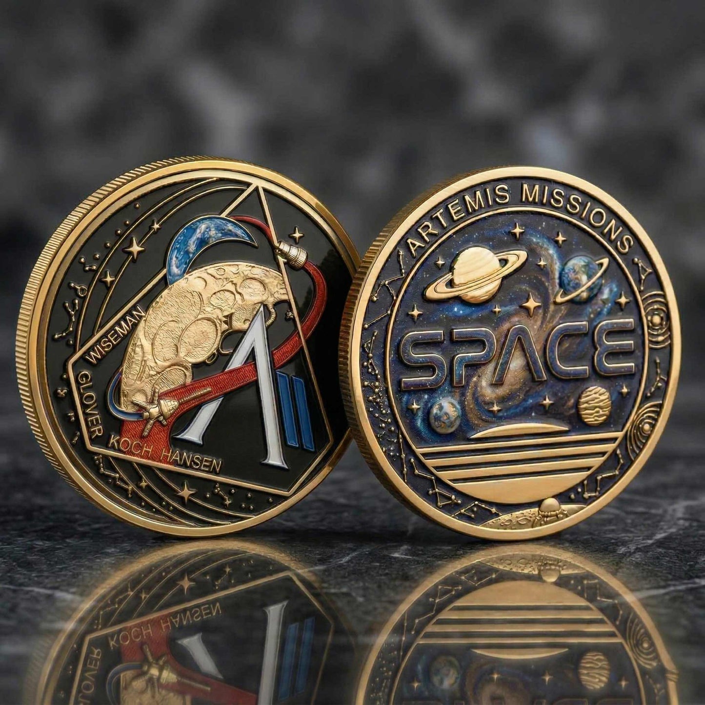 Personalized Artemis Space Mission Challenge Printed Commemorative Coin