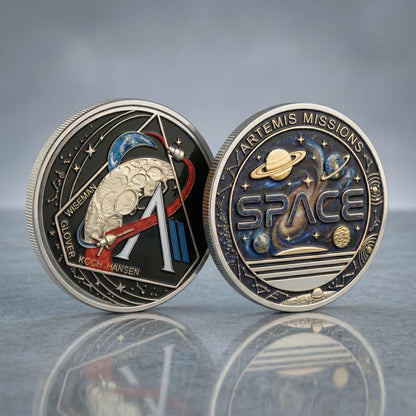 Personalized Artemis Space Mission Challenge Printed Commemorative Coin