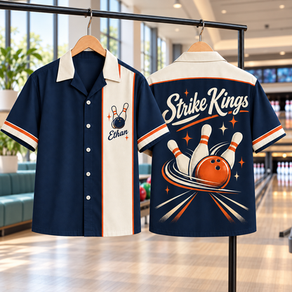 Custom Retro Bowling Shirt | Personalized Team Name & Player Name