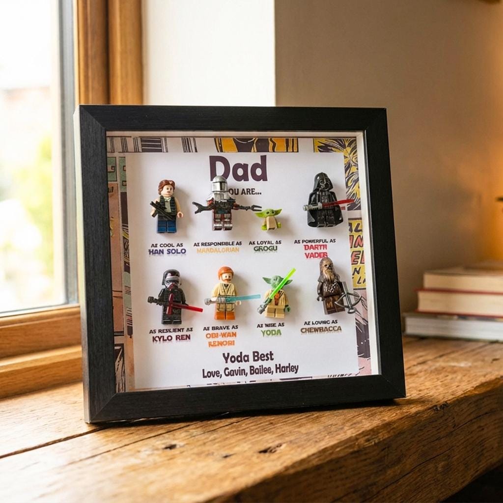 Personalized Star Wars Minifigure Frame Best Gift for Dad,Father's Day Gift
