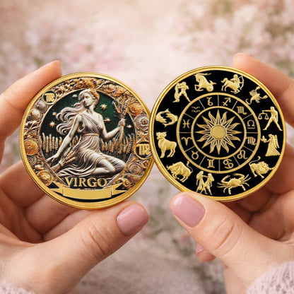 Tarot Zodiac Virgo Sign Printed Commemorative Coin