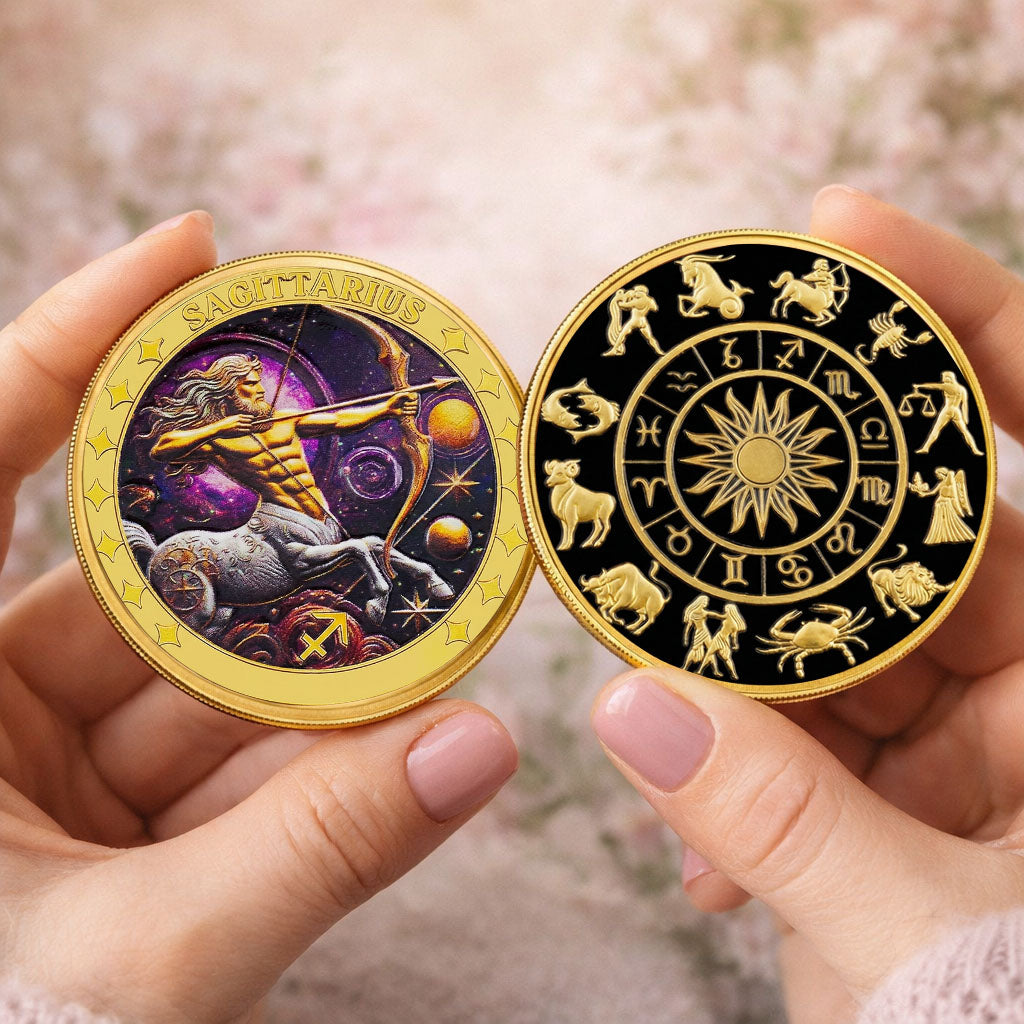 Tarot Zodiac Sagittarius Sign Printed Commemorative Coin