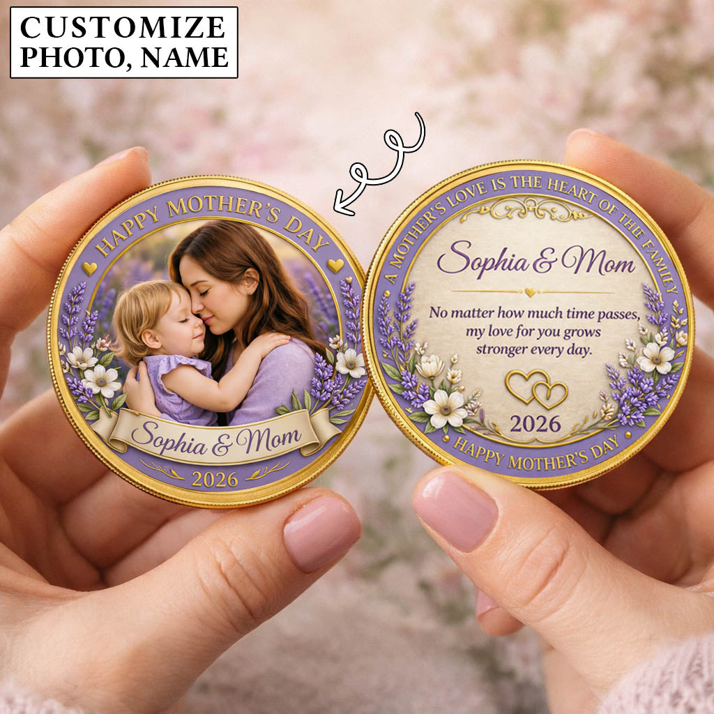 Mother's Day Mother's Love Is A Heart Of The Family Printed Commemorative Coin