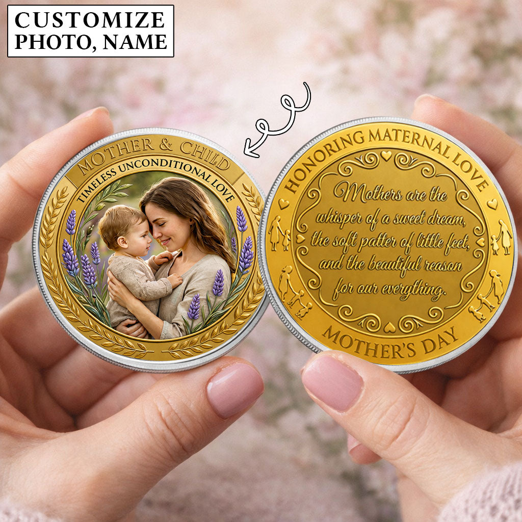 Mother's Day Mother & Child Printed Commemorative Coin