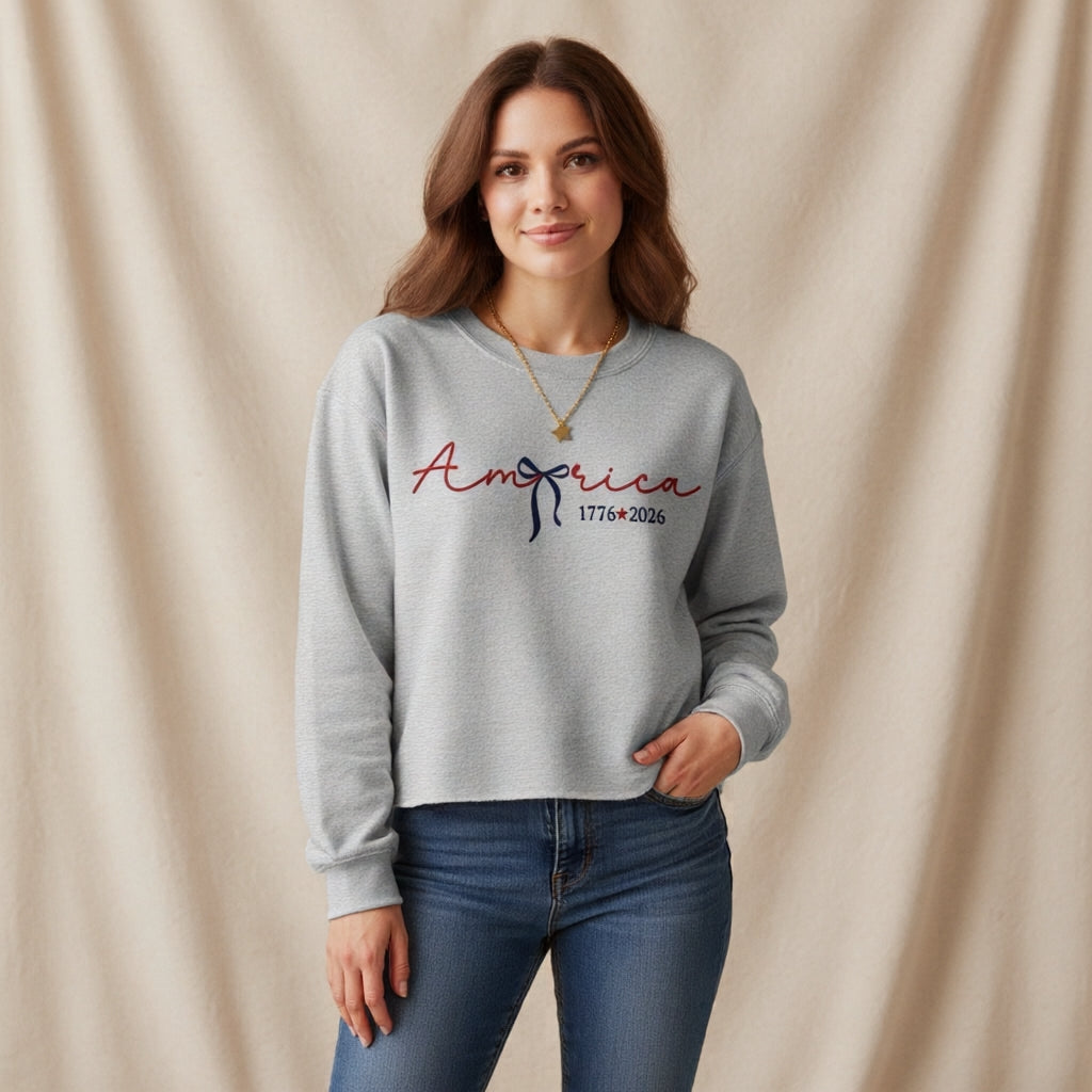 USA 250th Anniversary, Embroidered America 1776–2026 250 Years of Freedom Patriotic American Hoodie Sweatshirt T-Shirt