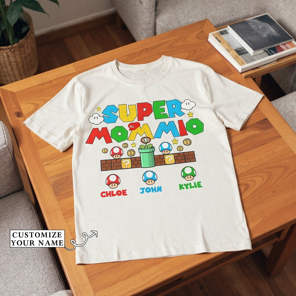 Personalized Super Mummio Retro Gaming T-Shirt