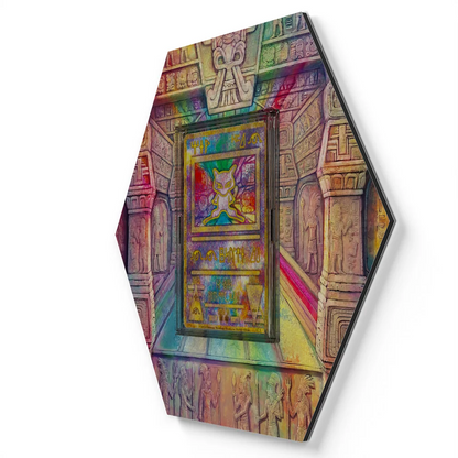 Ancient Mew Pokémon Card Artwork Hexagon Display
