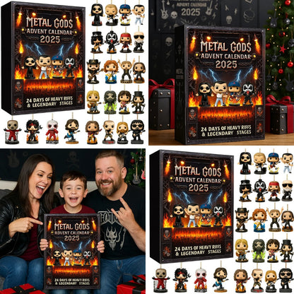 Legends of Metal Gods Rock and Roll Advent Acrylic Calendar Countdown, Christmas Tree Decoration