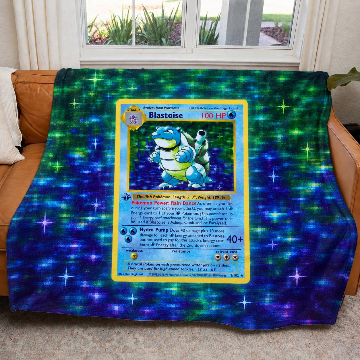 Blastoise PKM Extended Artwork Pokemon Fleece Blanket