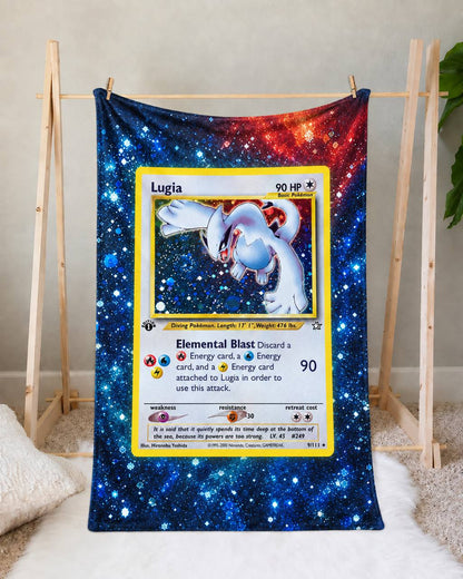 Lugia PKM Extended Artwork Pokemon Fleece Blanket