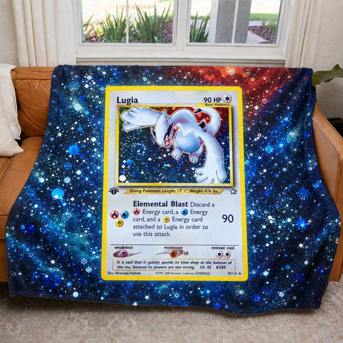 Lugia PKM Extended Artwork Pokemon Fleece Blanket