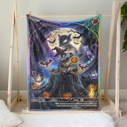 PKM Cubone Halloween Custom Fleece Blanket