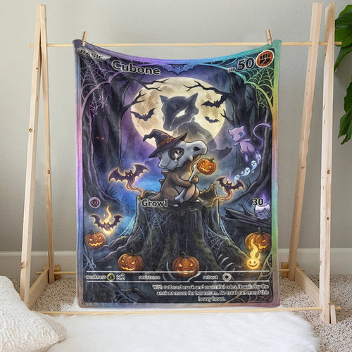 PKM Cubone Halloween Custom Fleece Blanket