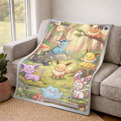 PKM Eevee Evolution Custom Fleece Blanket