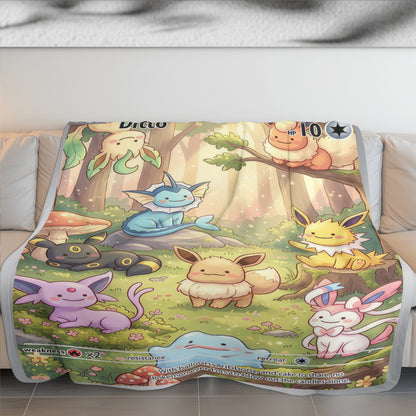PKM Eevee Evolution Custom Fleece Blanket