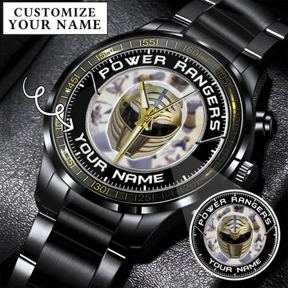 Mighty Morphin Power Rangers White Ranger Helmet Custom Name Watch