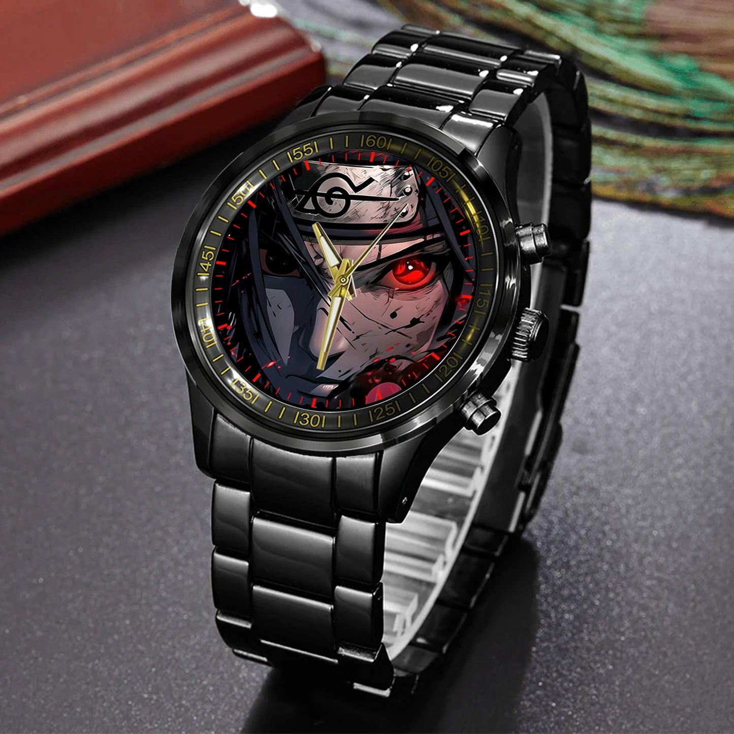 Anime Akatsuki Itachi Uchiha Mangekyou Sharingan Art Watch