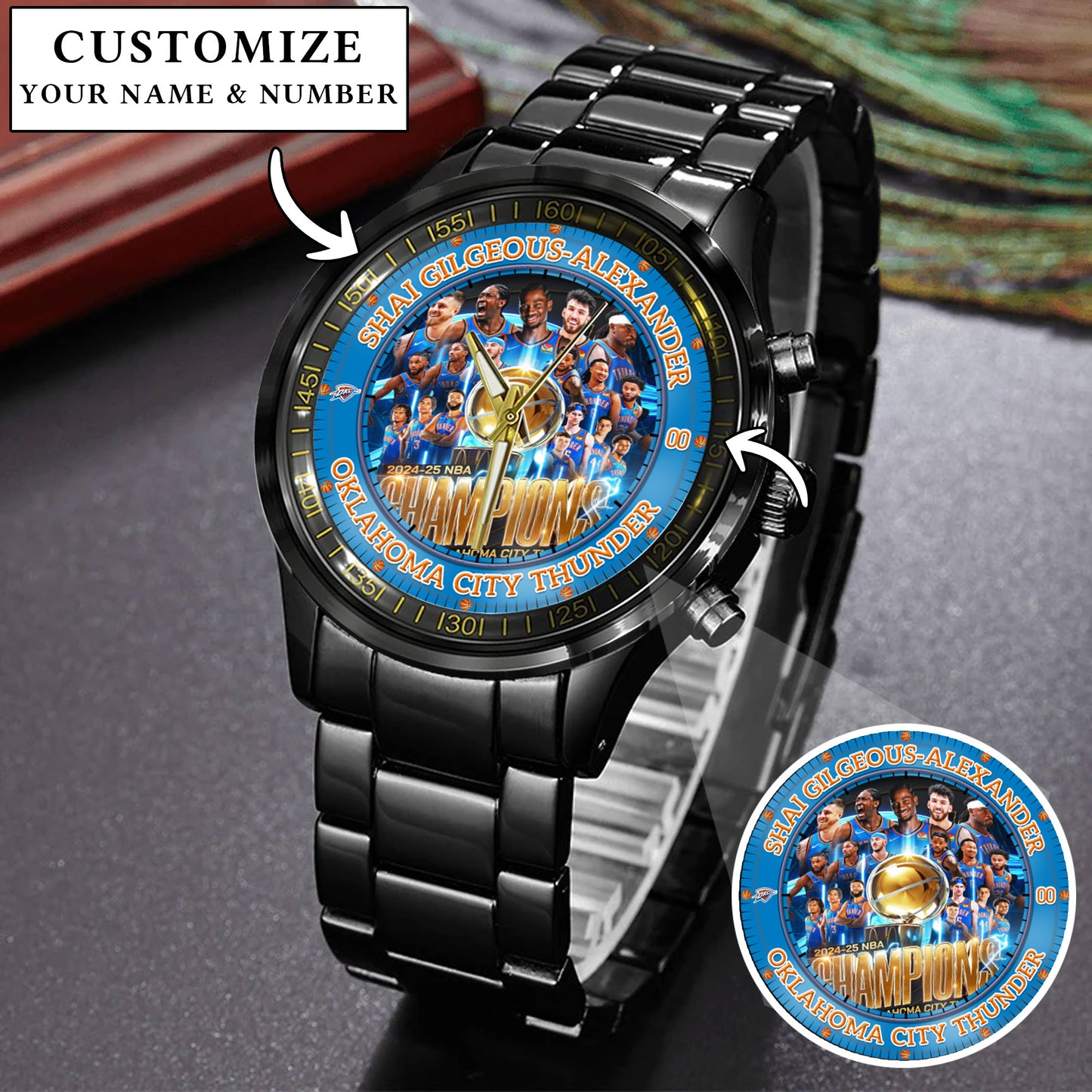 Basketball OKC 2024-2025 Champion Personalized Watch
