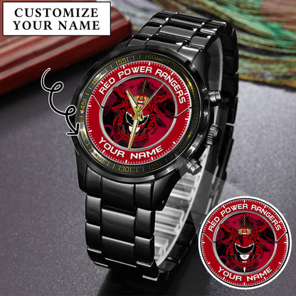 Mighty Morphin Power Rangers Tyrannosaurus Custom Name Watch