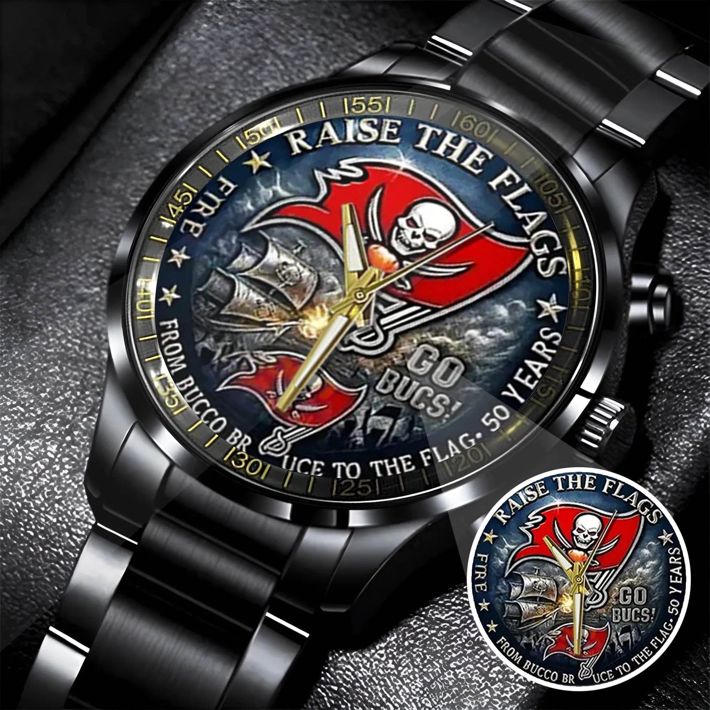 Tampa Bay Buccaneers 50th Anniversary Stainless Steel Watch