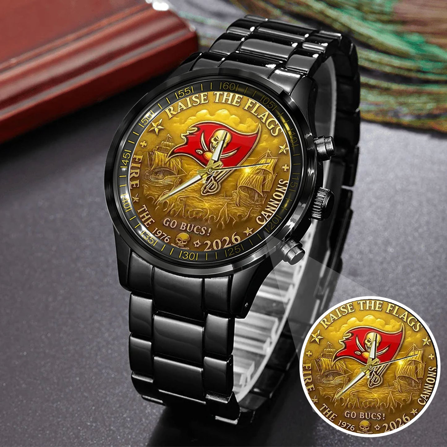 Tampa Bay Buccaneers 50th Anniversary Stainless Steel Watch