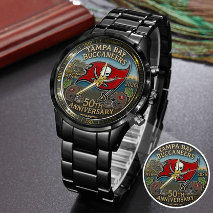Tampa Bay Buccaneers 50th Anniversary 2026 Stainless Steel Watch