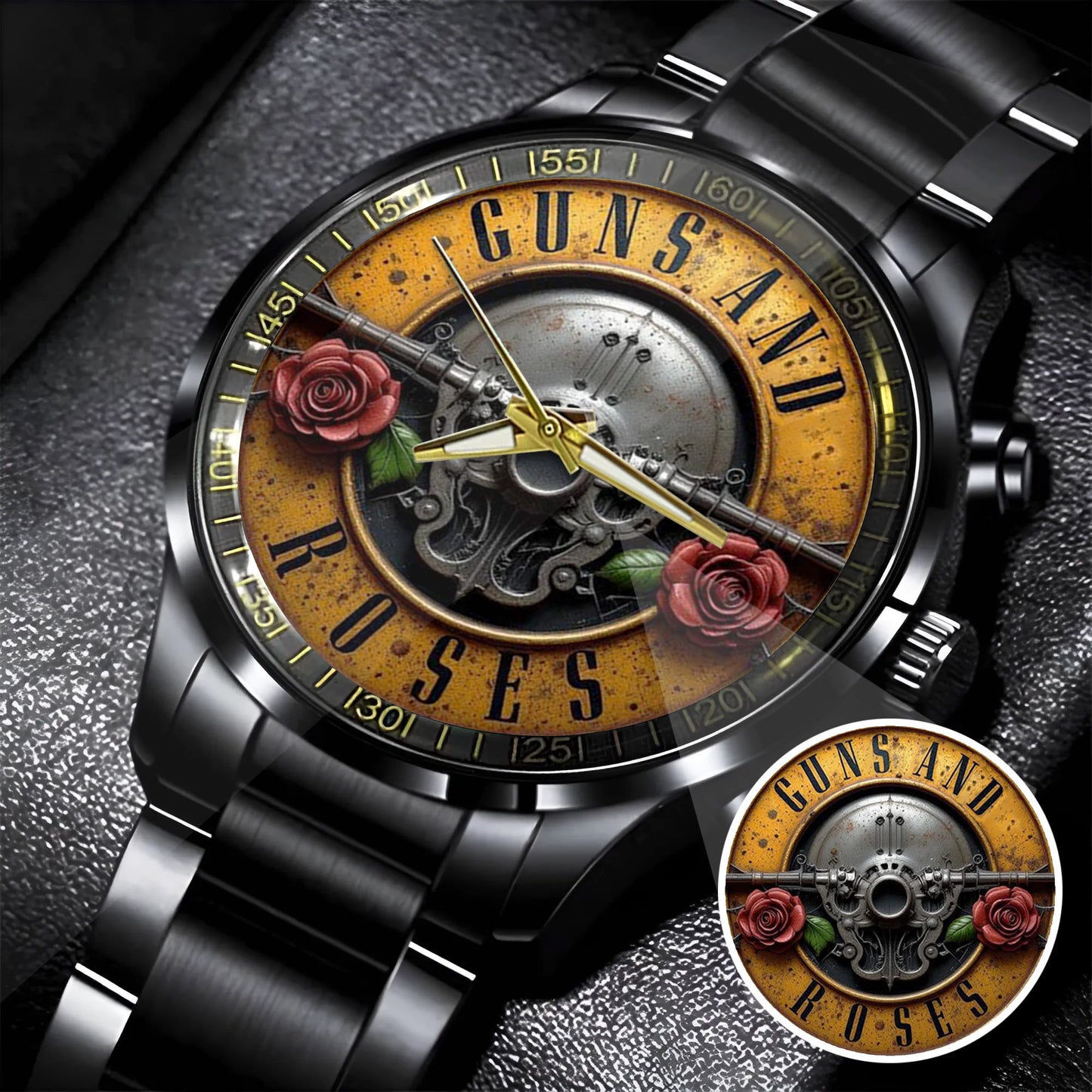 Rock Skull Limited Edition Watch –  3D Rose Details, Heavy Metal Edition