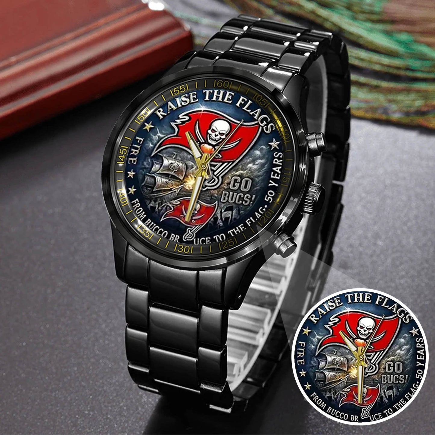 Tampa Bay Buccaneers 50th Anniversary Stainless Steel Watch