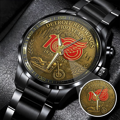Detroit Red Wings 100th Anniversary 2026 Stainless Steel Watch
