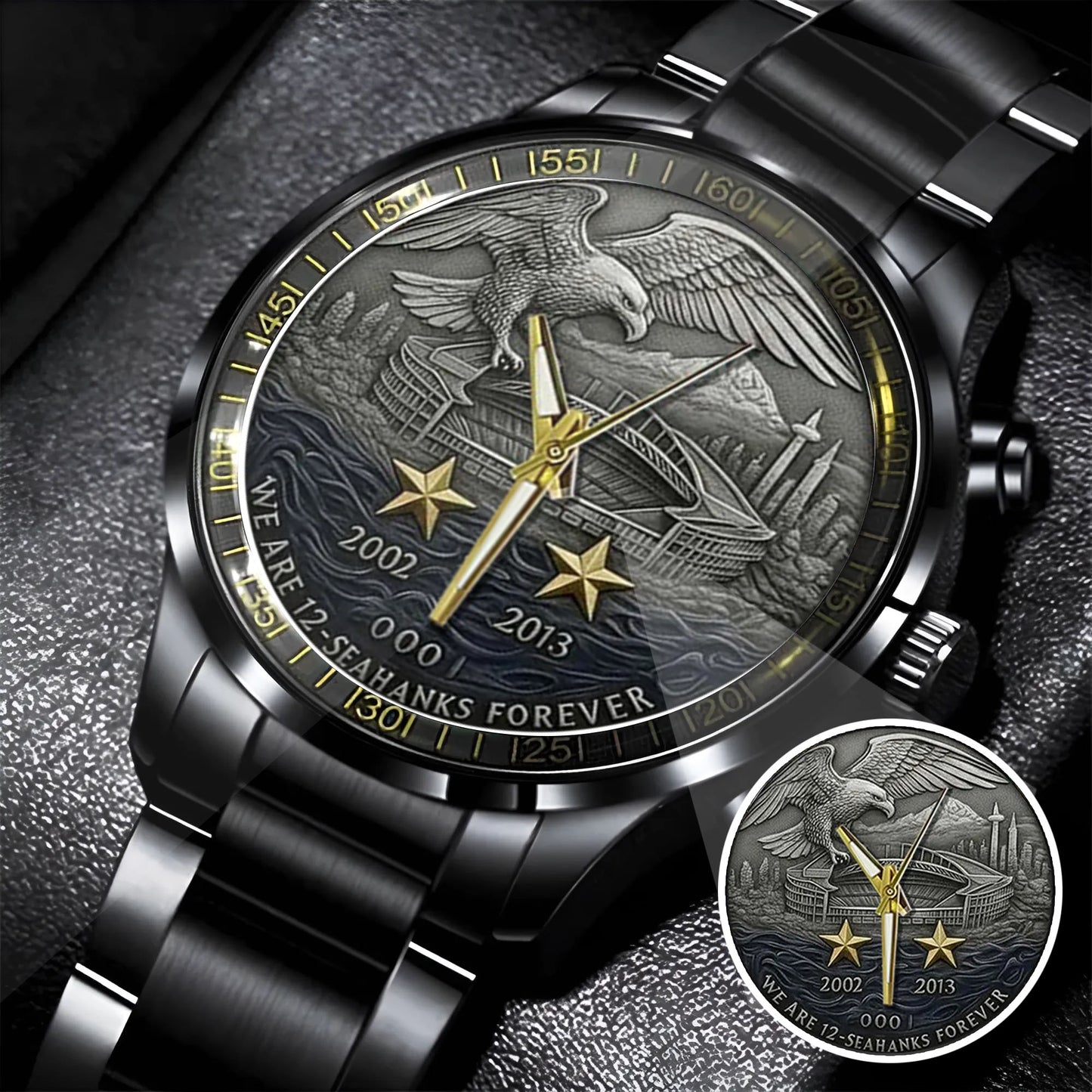 Seattle Seahawks 50th Anniversary 2026 Stainless Steel Watch
