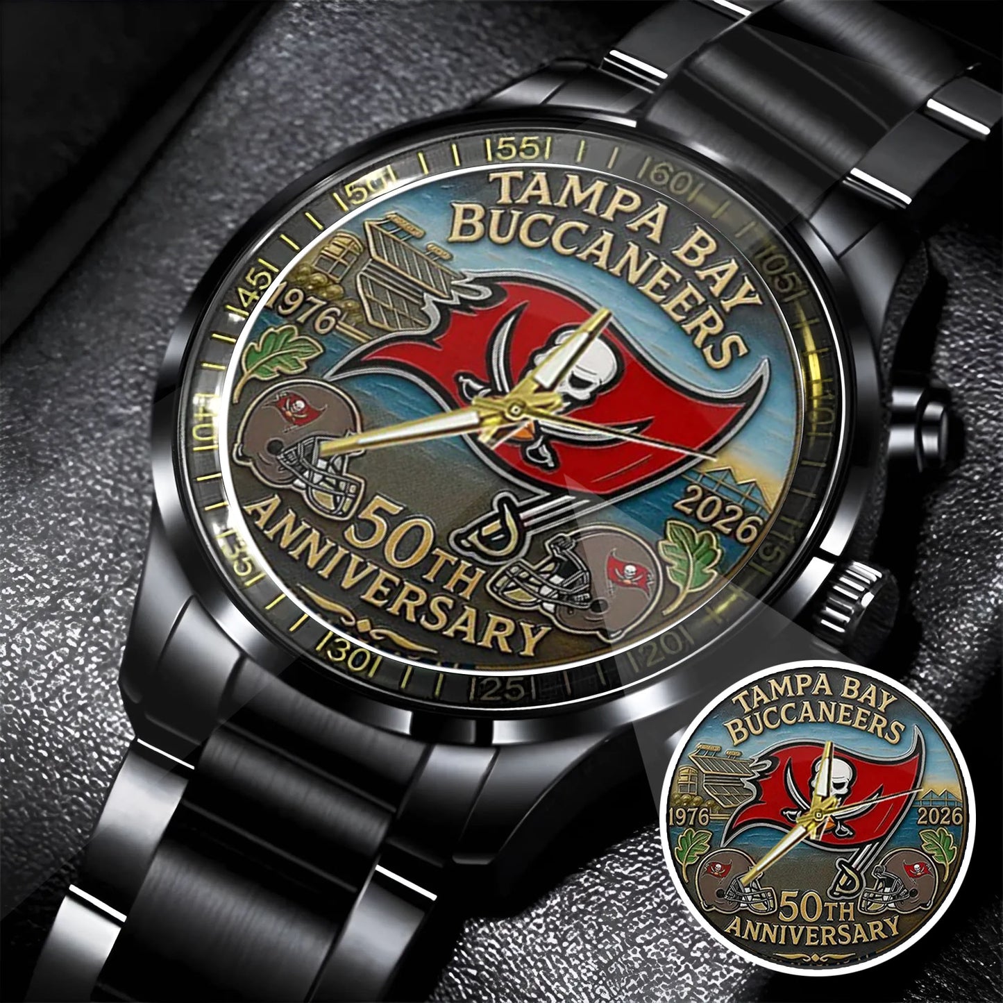 Tampa Bay Buccaneers 50th Anniversary 2026 Stainless Steel Watch