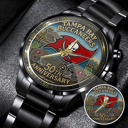 Tampa Bay Buccaneers 50th Anniversary 2026 Stainless Steel Watch
