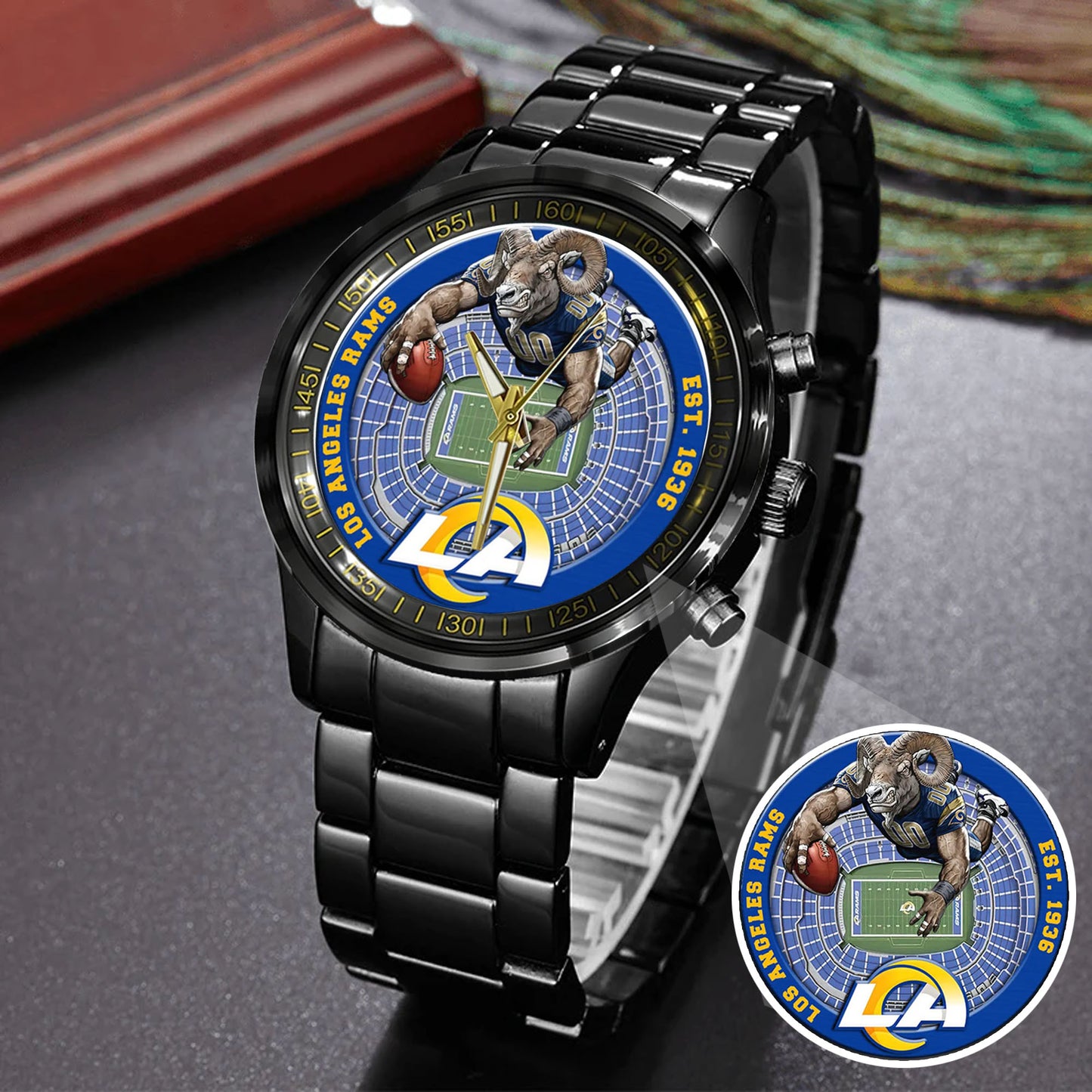 Los Angeles Rams Stainless Steel Watch