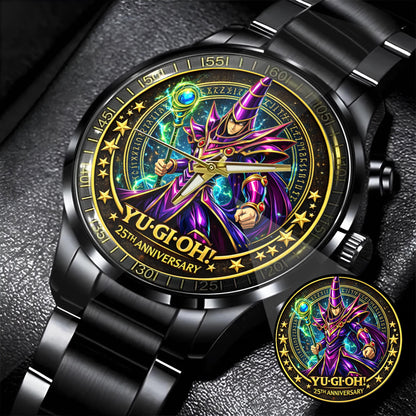 Anime Yugioh 25th Anniversary Coin The Dark Magician Custom Watch