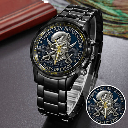 Tampa Bay Buccaneers 50th Anniversary Stainless Steel Watch