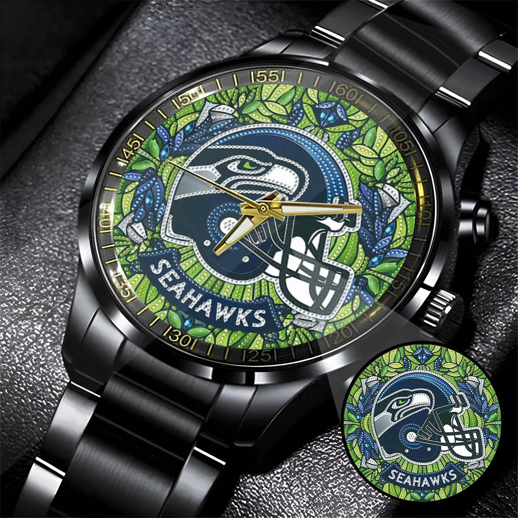 Seattle Seahawks Art Stainless Steel Watch