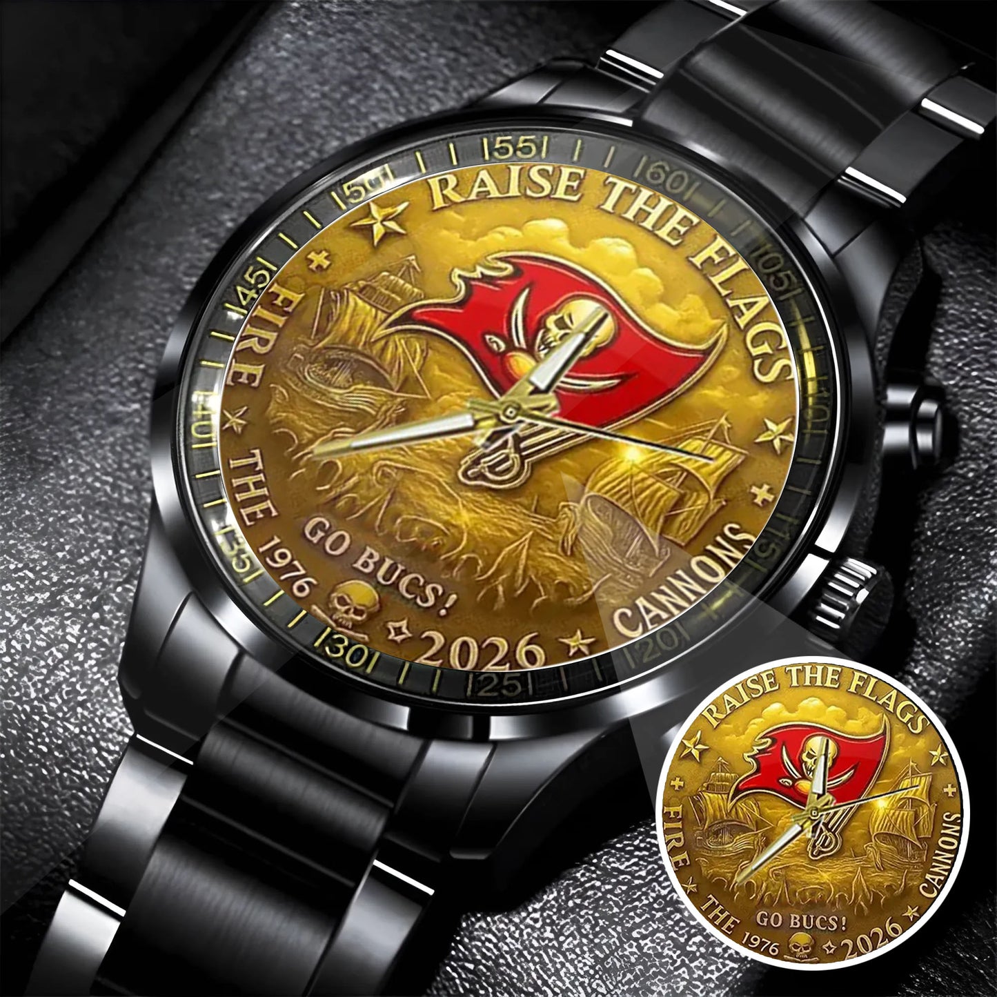 Tampa Bay Buccaneers 50th Anniversary Stainless Steel Watch